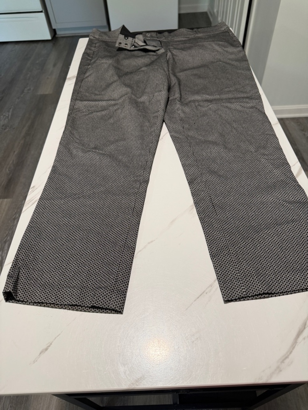 Lane Bryant Black & White Micro-Pattern Dress Pants